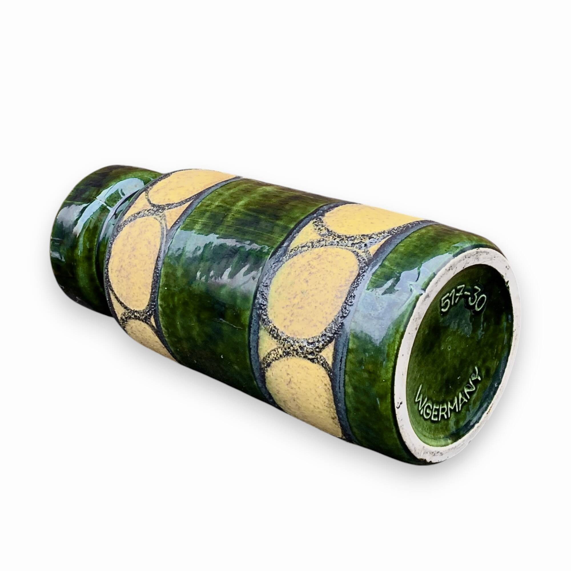 Vintage Scheurich Keramik Vase 517 - 30 - Fat Lava - West Germany