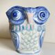 Vintage Chinese Porcelain Owl Planter