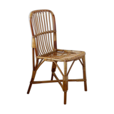 Chair, bamboo and rattan vintage, 70s.