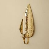 Single mid-century Swedish brass sconce