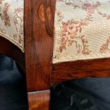 Shepherdess armchair in rosewood fleuron shell Napoleon III