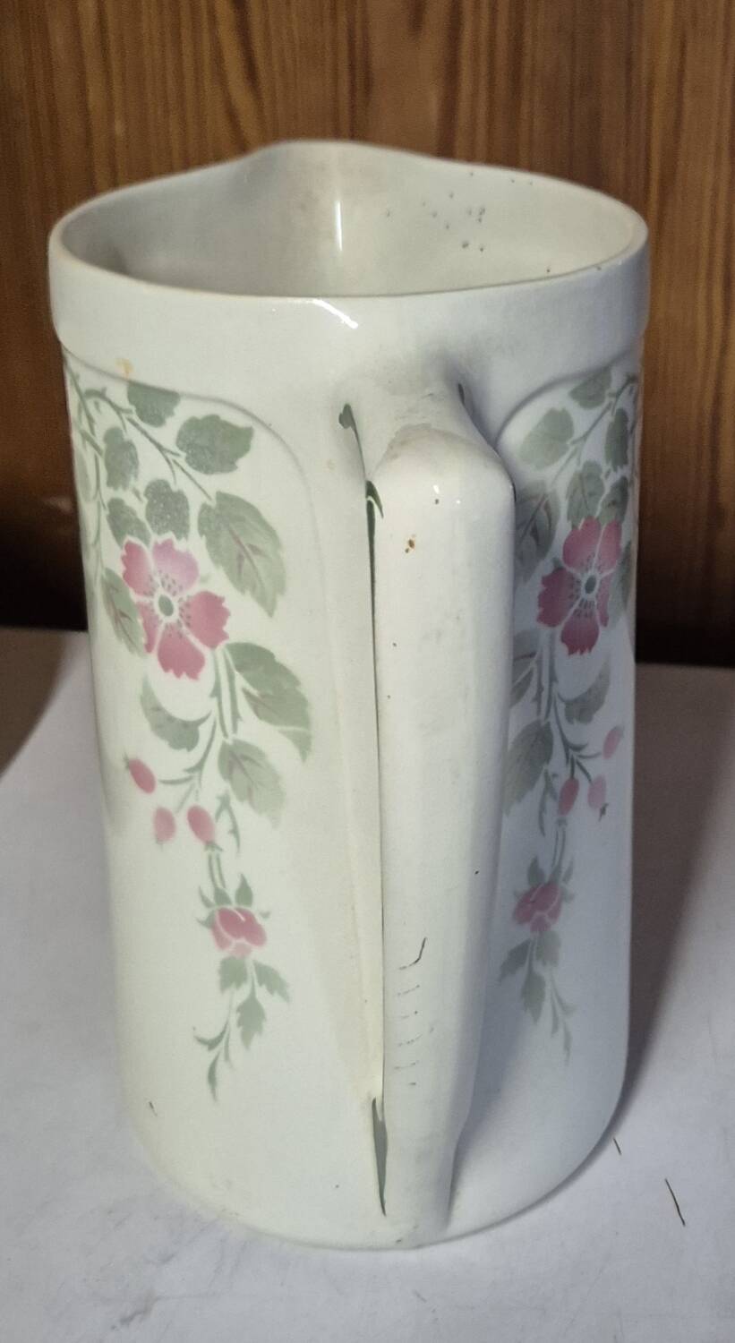 K&G Lunéville Eglantine jug and basin earthenware toilet set