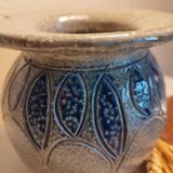 Vase boule en grès au sel