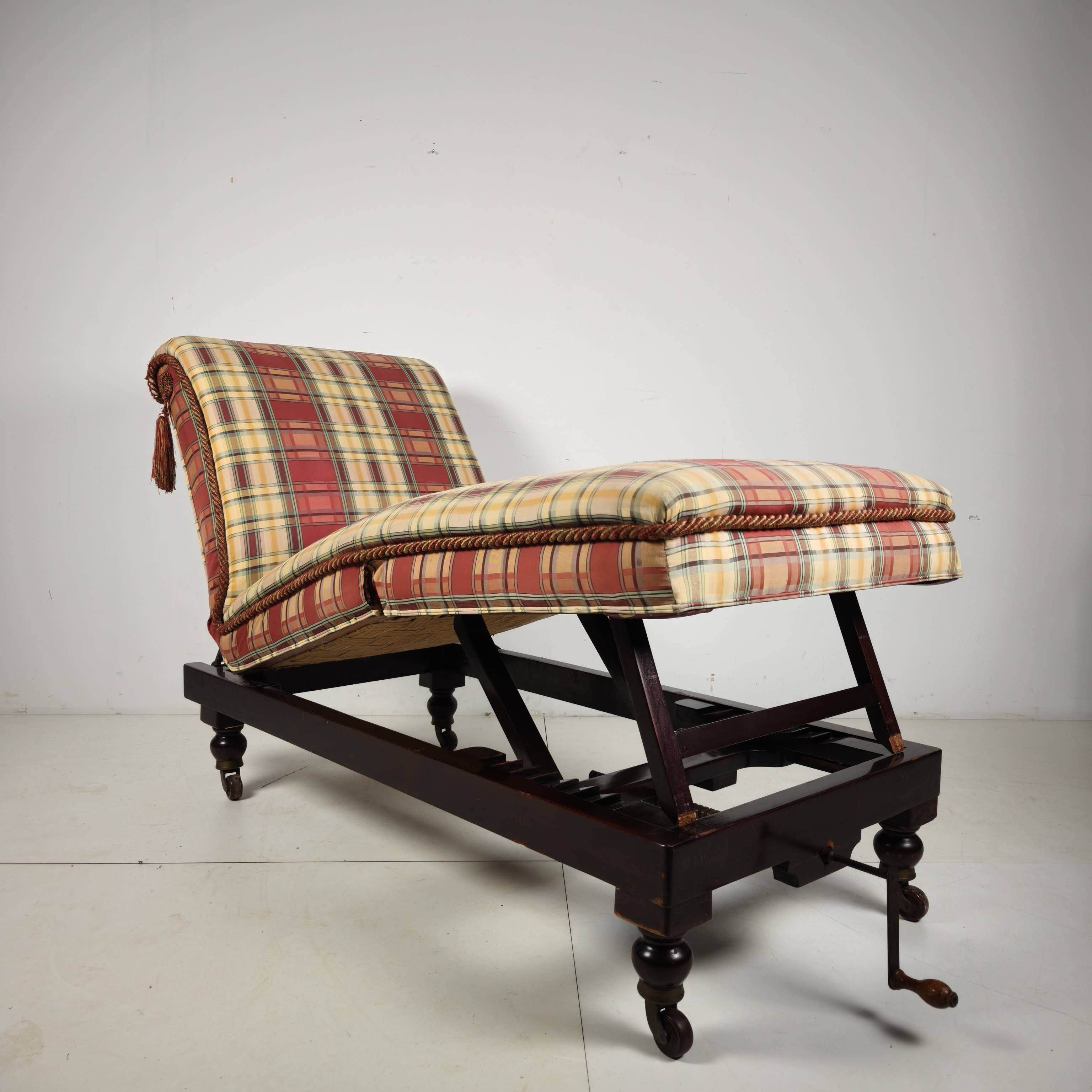 Rare Carters of London Adjustable Invalid Daybed, England, Early 20th Centu
