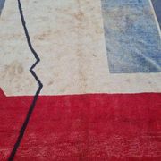 Grand tapis berbère fait main beni mrirt traditionnel 3/4 m