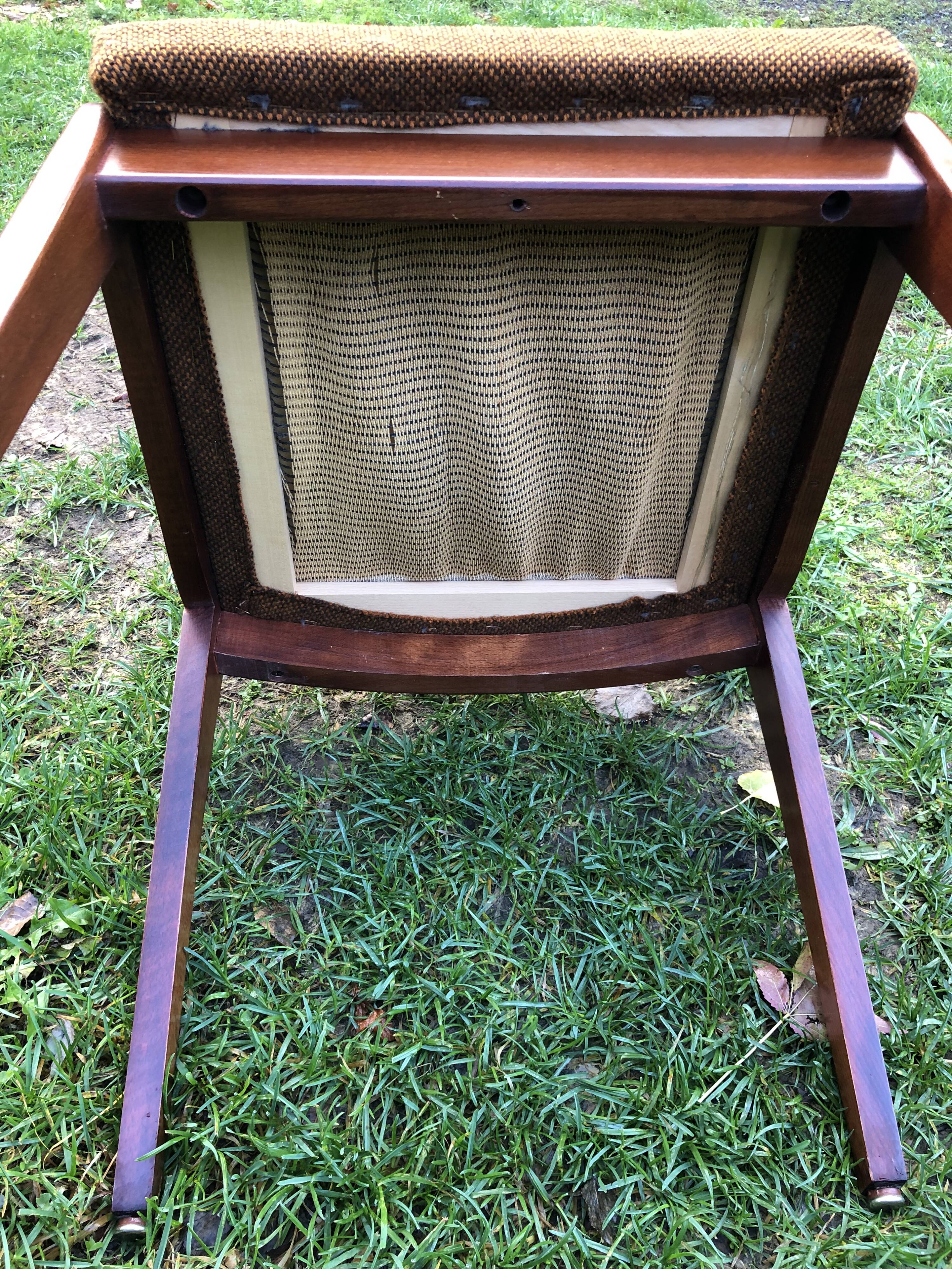 Chaises tissus chiné vintages