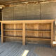 Old office furniture, raw oak wood.