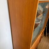 Vaisselier vitrine meuble de rangement vintage pieds compas