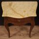 Pair of Italian inlaid bedside tables with marble top