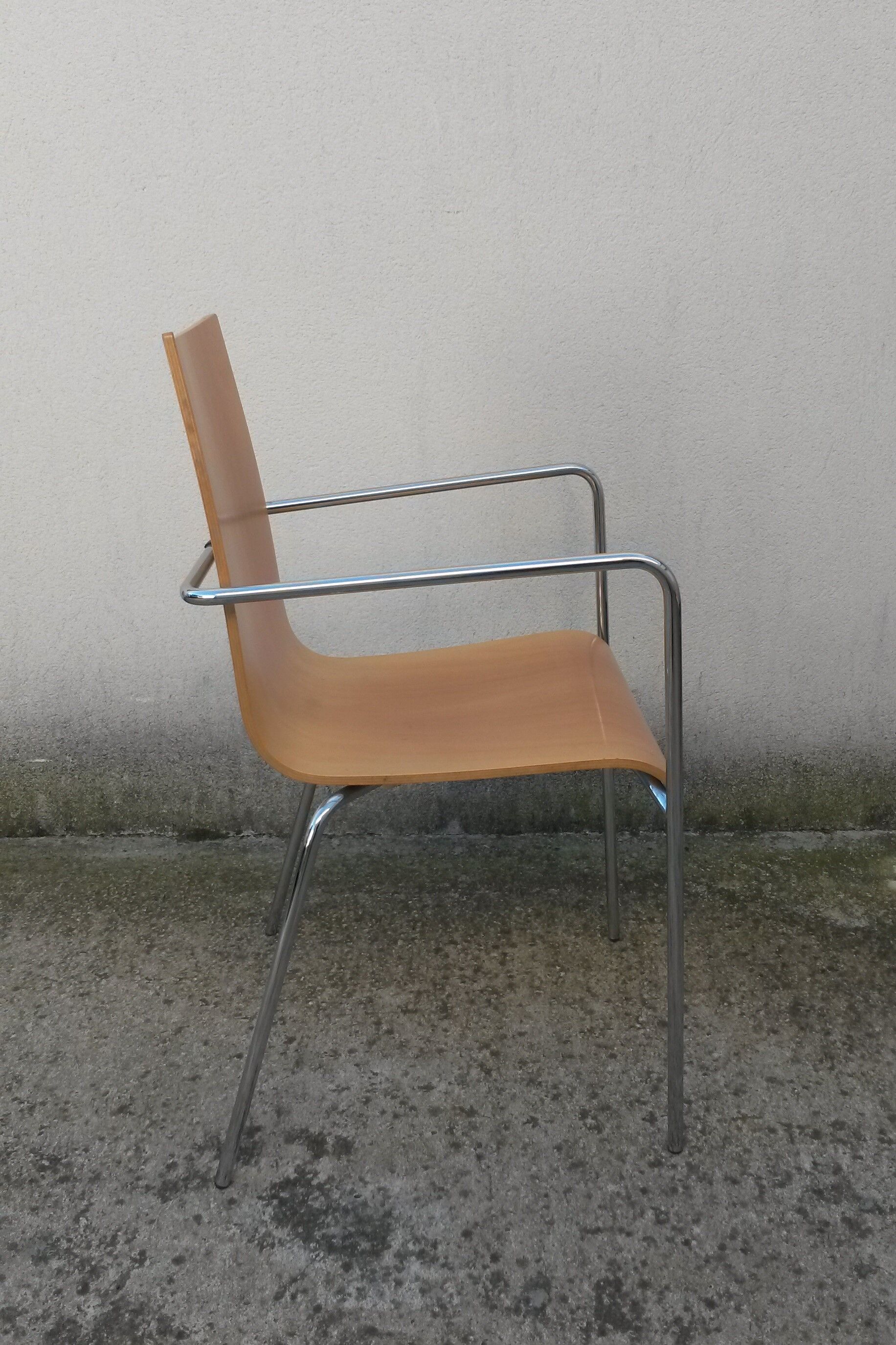 Series of 6 design armchairs 1980