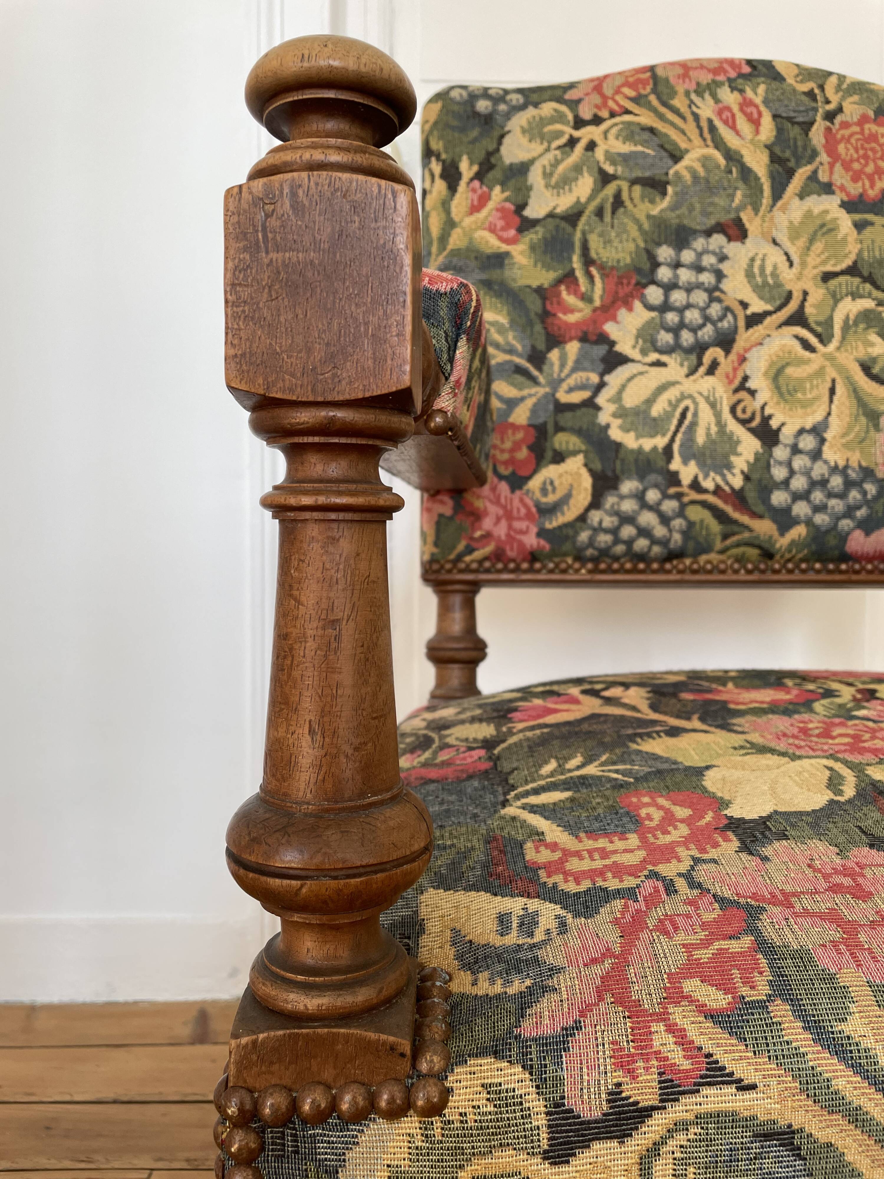Pair of Louis XIII armchairs