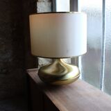 Italian brass and fabric lamp, 1960