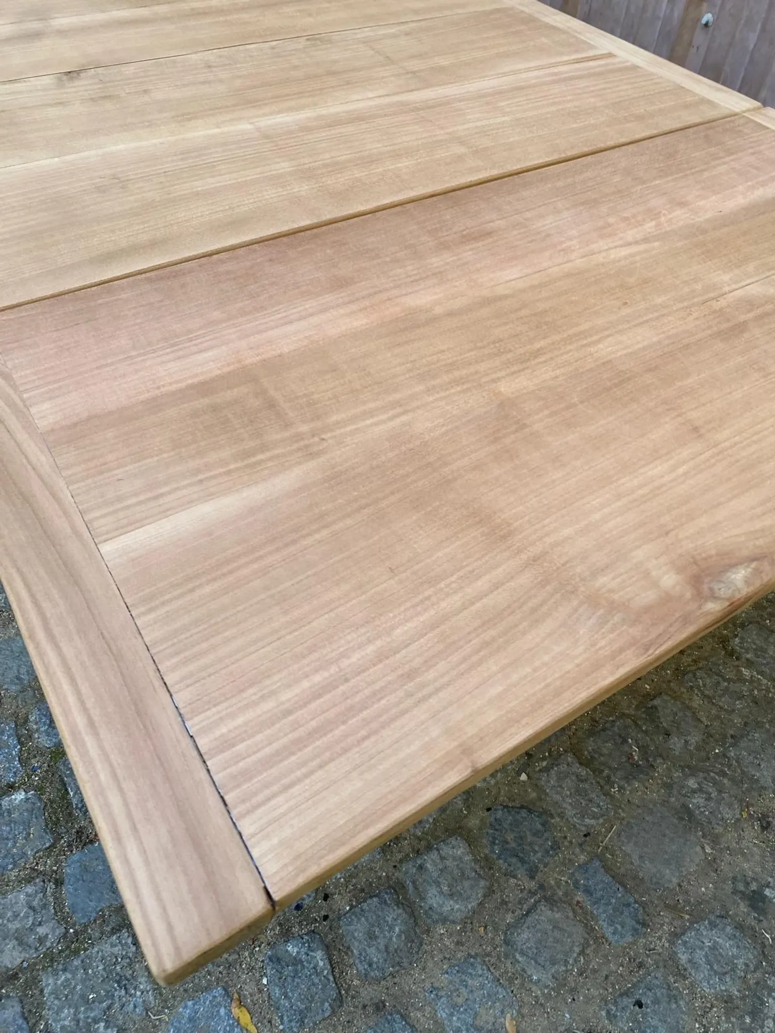 Renovated extendable farmhouse table in solid wood 140-240cm 1960