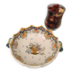 Old Rouen earthenware empty pocket cup