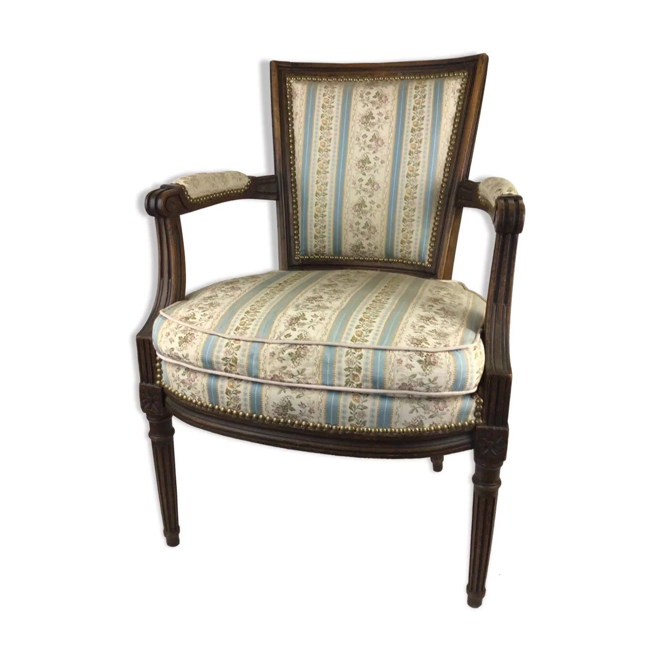 Pair of Louis XVI era convertible armchairs