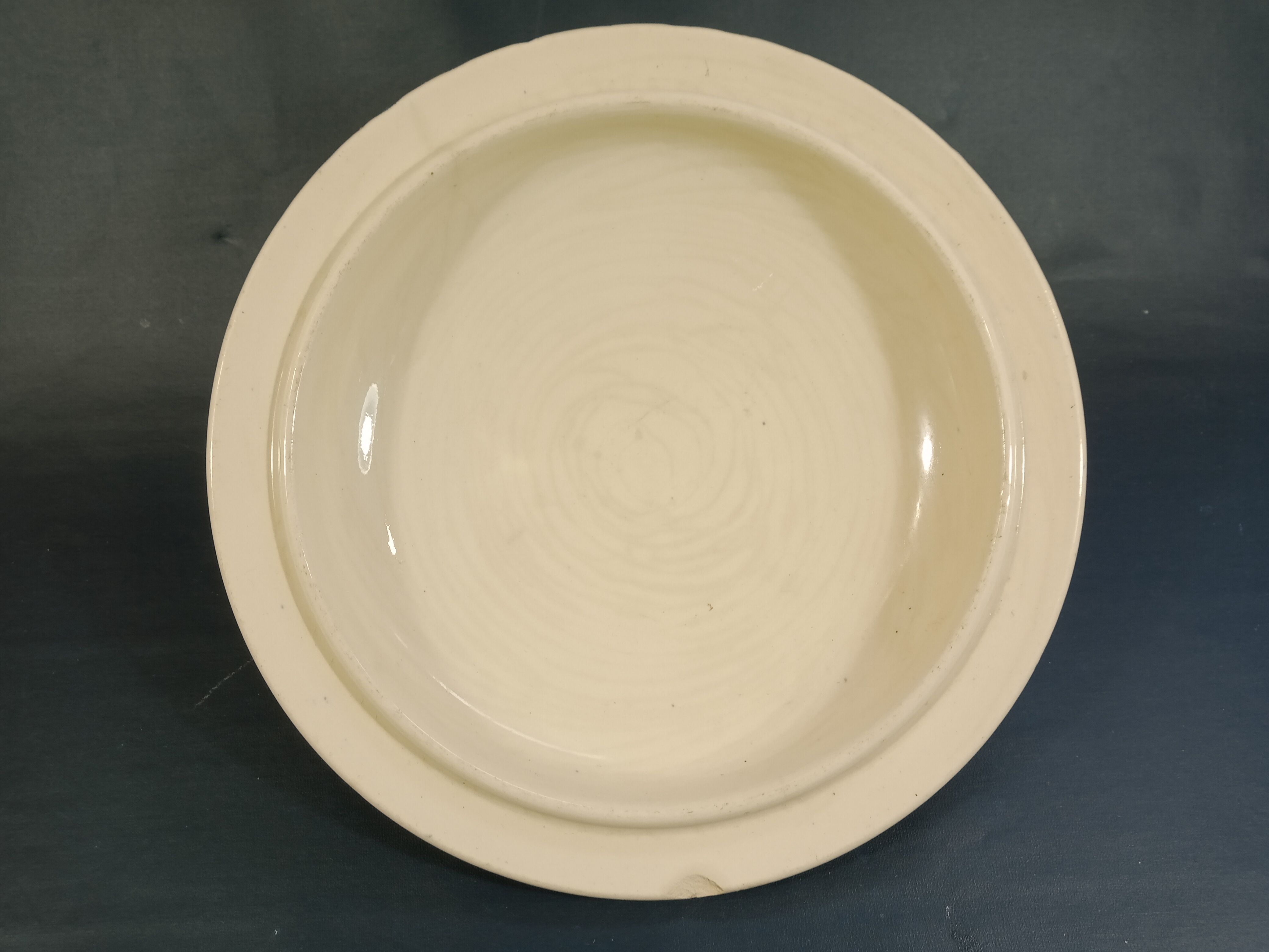 Gien earthenware soup décor blue thistle