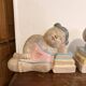 Old Pair of Asian Bookends Exotic Wood Asia Buddha