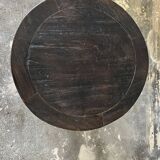 Circular tripod pedestal table with central base, coffee table 50x50x50