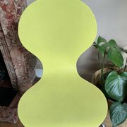 Set of 2 Rondo Danerka chairs - curved wood in yellow and lime green.