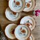 Set of 8 vintage dessert plates, model 9181 by Digoin