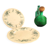 set of 2 Dupleix Longchamp ironware plates