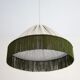 Suspension bella — rayures olive, franges bohème