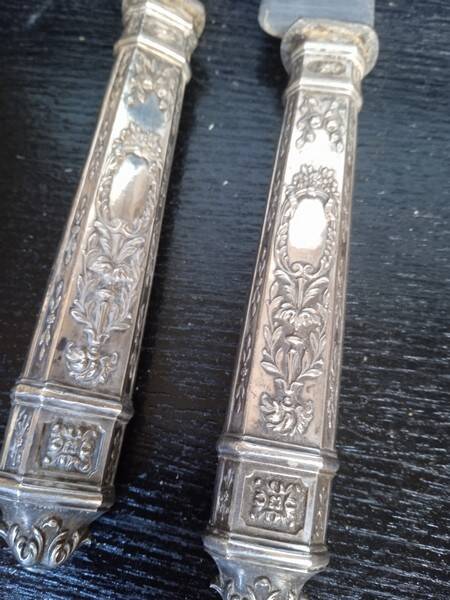 Silver cutting service Minerva Louis XVI hallmark