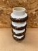 Antique spara vase white & brown ceramic vintage