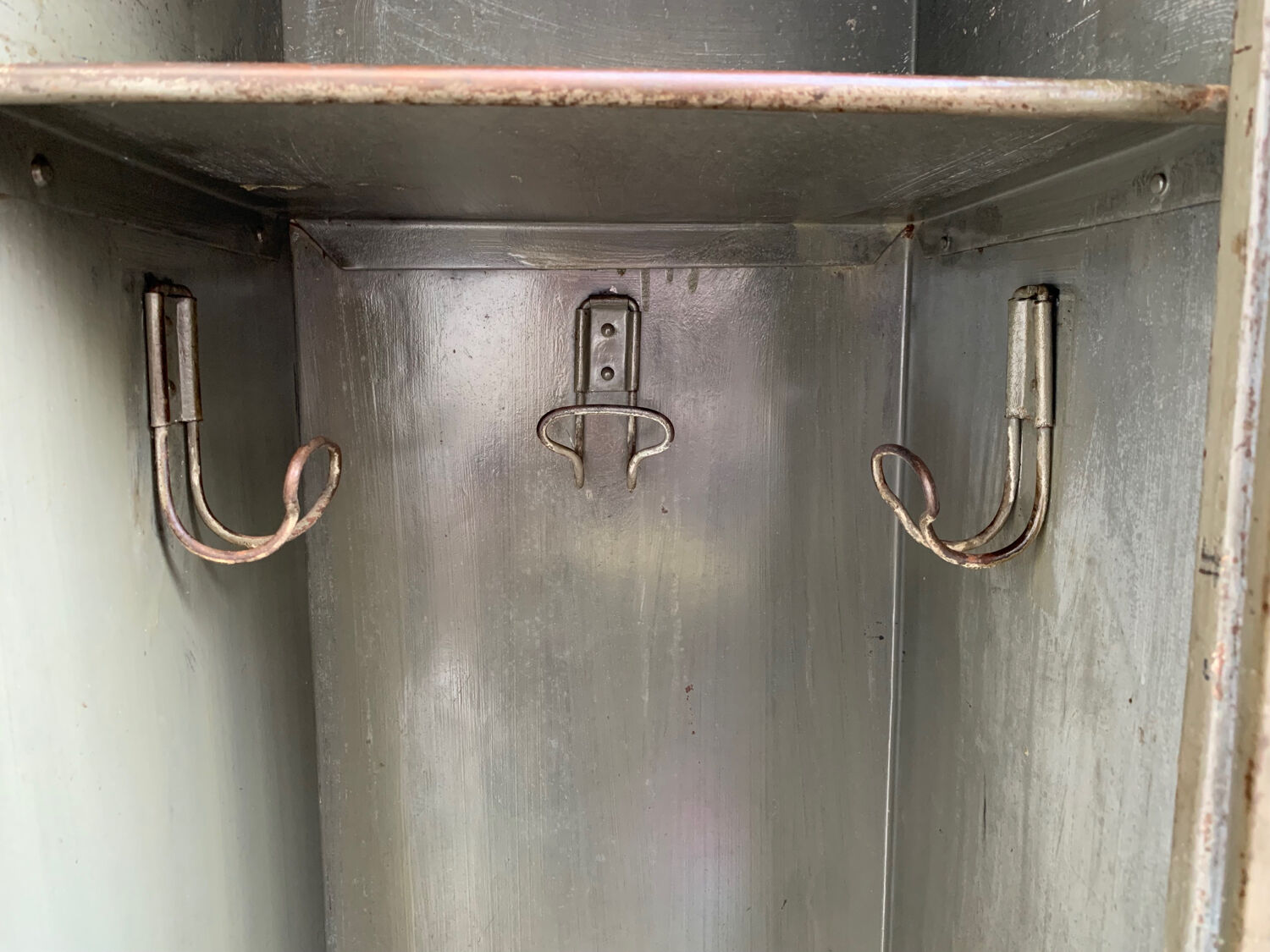 1940s industrial workshop locker room