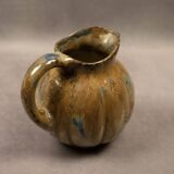 “Melon” shape flamed enameled stoneware pitcher