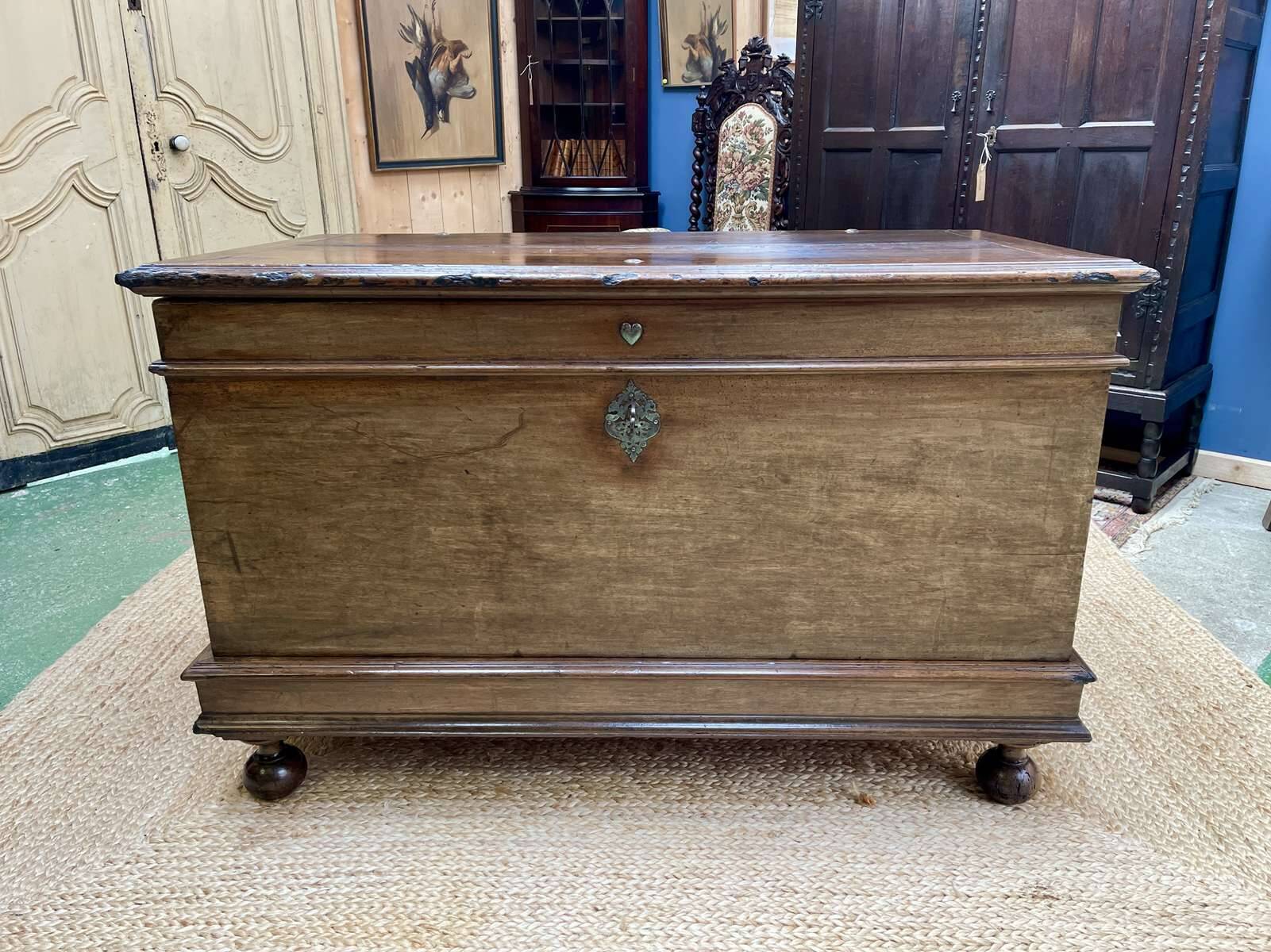 18th century walnut wedding chest