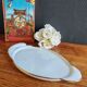 Plateau à Foie Gras Vintage en Porcelaine | Plat Ovale Forme Canard / Cygne