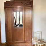 Art deco cabinet raw wood