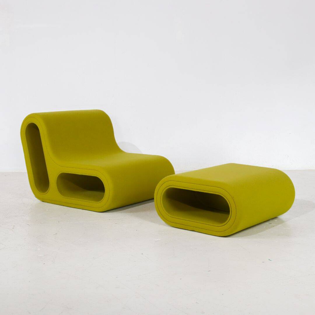 'Other One' Lounge Chair & Hocker by Hay