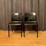 Pair of Tiffany chairs by Marcello Ziliani, Casprini, Italy.