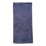 Old embroidered table napkin B M Purple