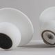 Set of 2 mushroom lamps, opal glass, Glashütte Limburg, Germany, 1970s