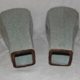 paire de grands vases porcelaine céladon vert craquelée  XIX ème - XX ème