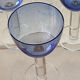 Six two-coloured wine or cocktail glasses.