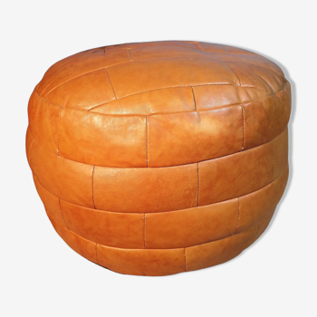 Leather pouf 1970s