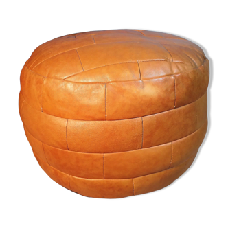 Leather pouf 1970s
