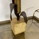 Vintage Bronze, Brass and Travertin Table Lamps in the manner of Maison Charles, 1970s, Set of 2
