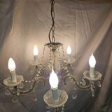 Vintage 5-arm tassel chandelier.
