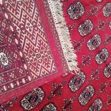 Old Afghan carpet in wool – hand-knotted – tribal patterns – 293 × 186 cm