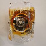 Pair of Murano glass sconces by Carlo Nason for Mazzega 70s