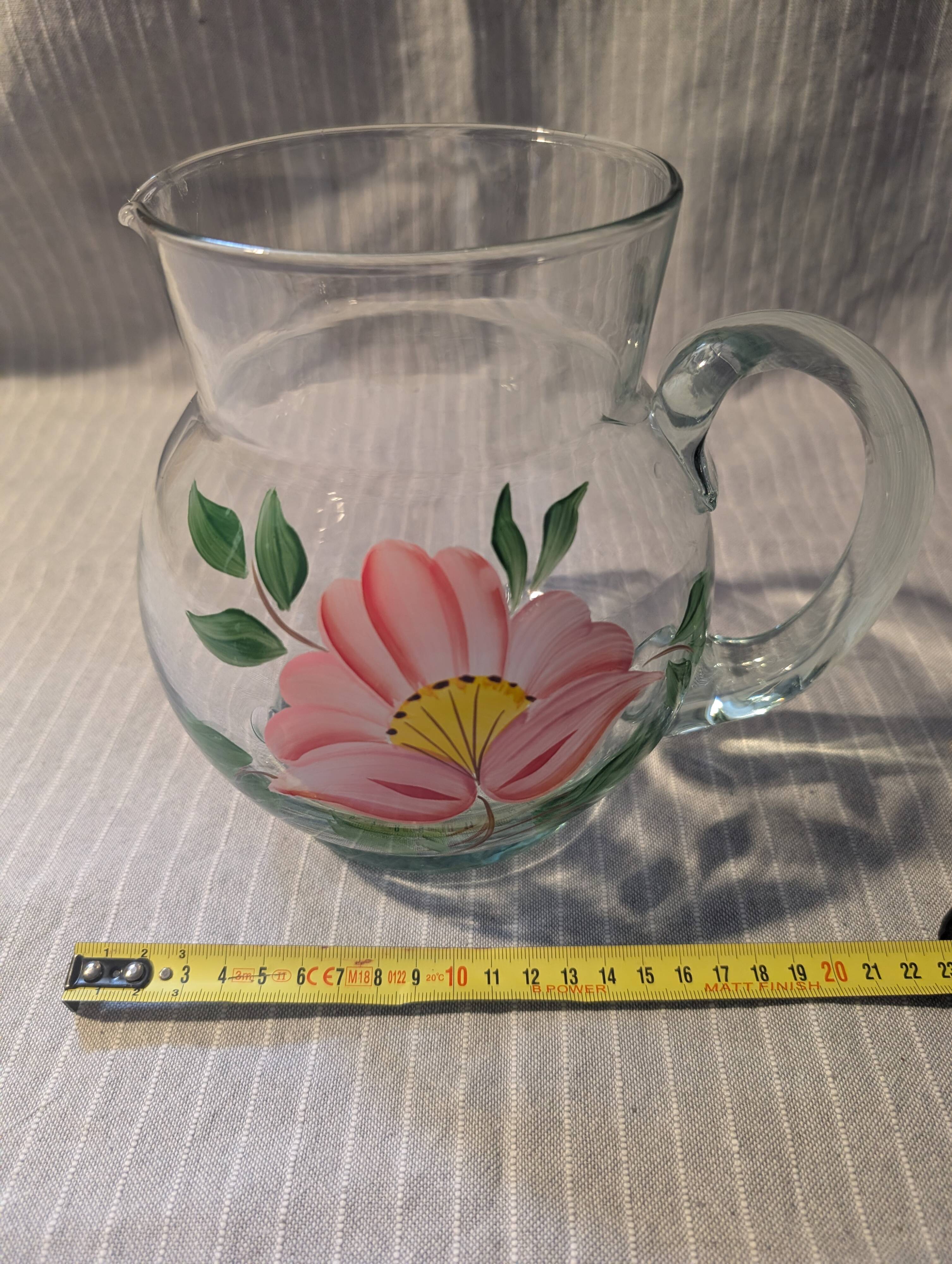 Decorative jug with floral pattern