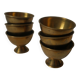 Set of 6 vintage brass egg cups