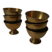 Lot de 6 coquetiers en laiton vintage