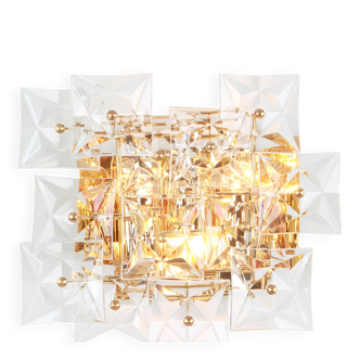 1 of 2 Superb Extra Large Crystal Wall Sconce by Kinkeldey, Germany, 1970s