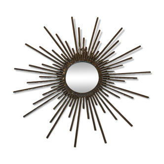 Vintage handmade sun mirror